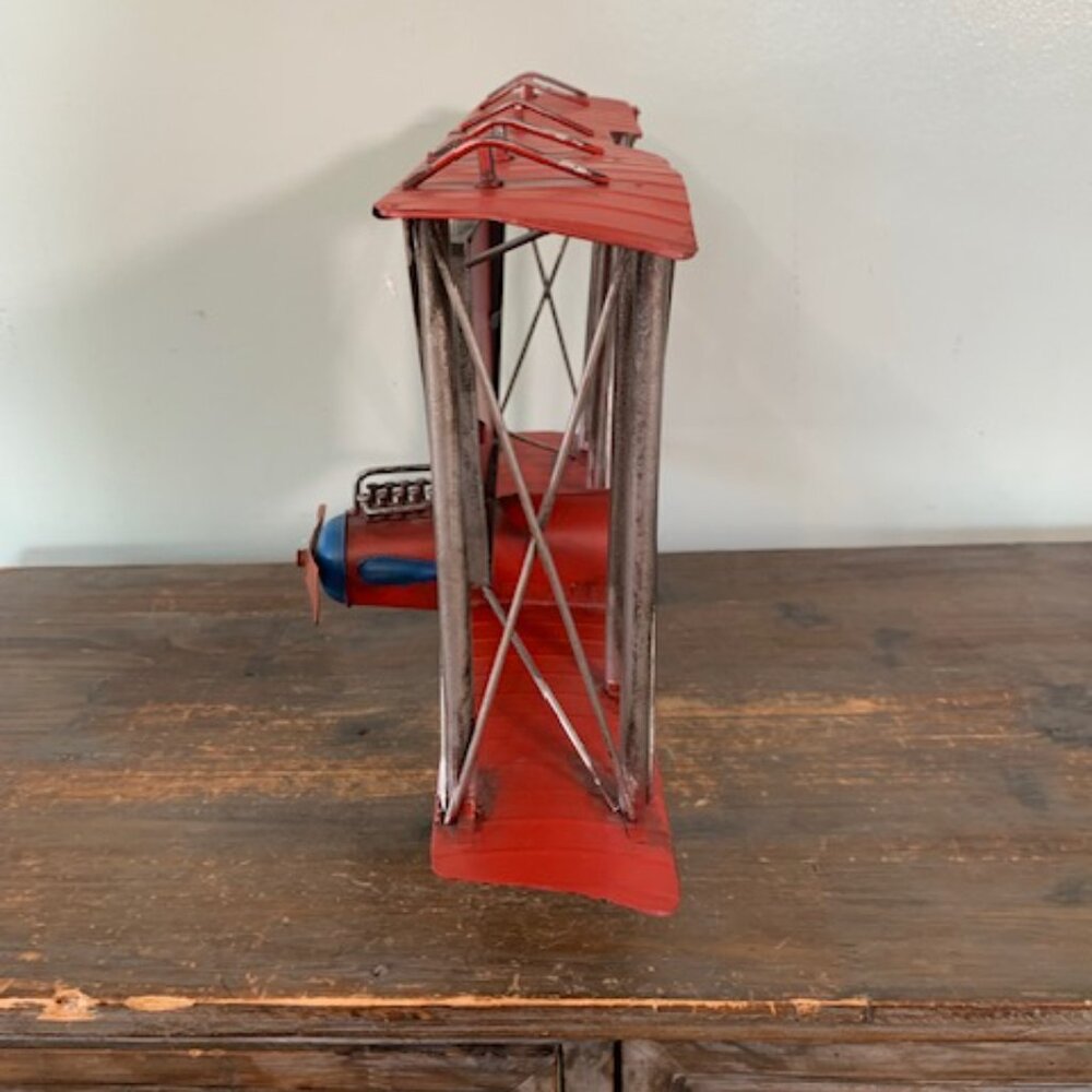 Vintage-Style Red Biplane Picture Frame - Picture 3 of 8